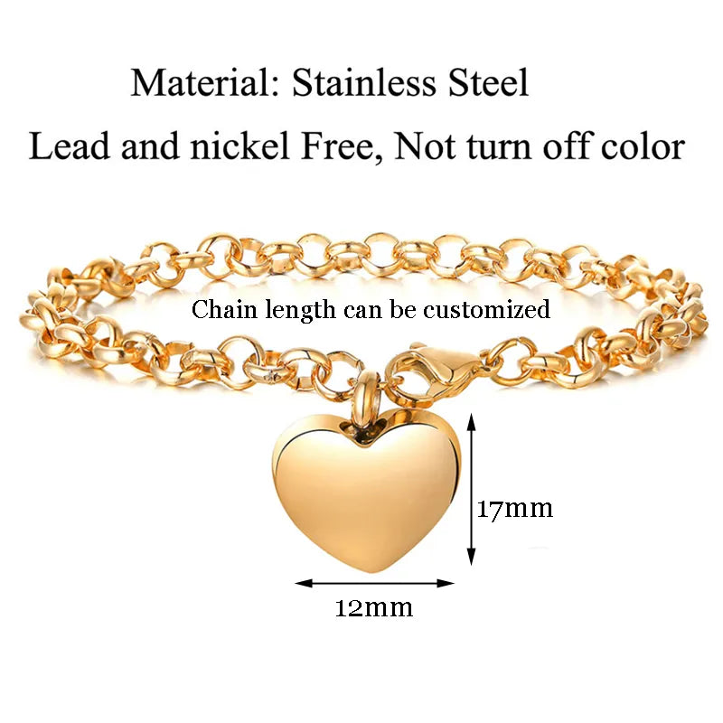 Gold or Silver Engraved Heart Pets Paw Urn bracelet, jewelry