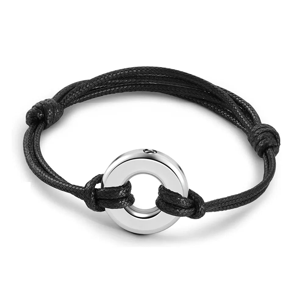 Circle of Life Cremation Urn Bracelet for Ashes Memorial Unisex Adjustable