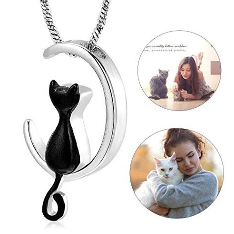 Moon Cat Urn Necklace