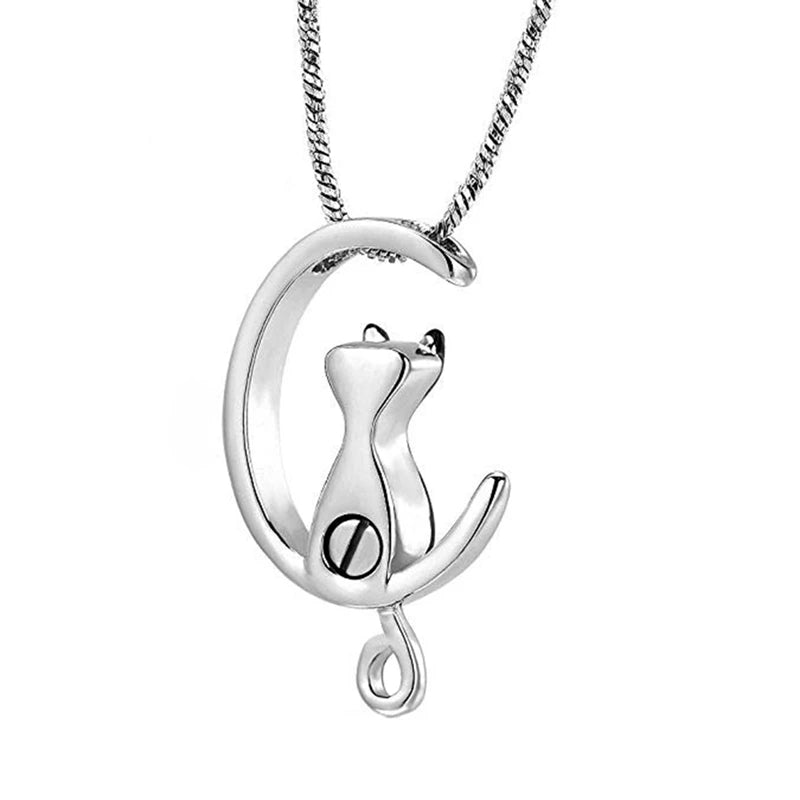 Moon Cat Urn Necklace