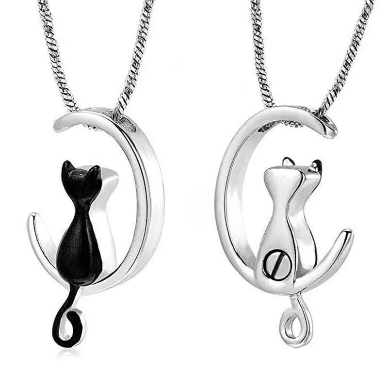 Moon Cat Urn Necklace