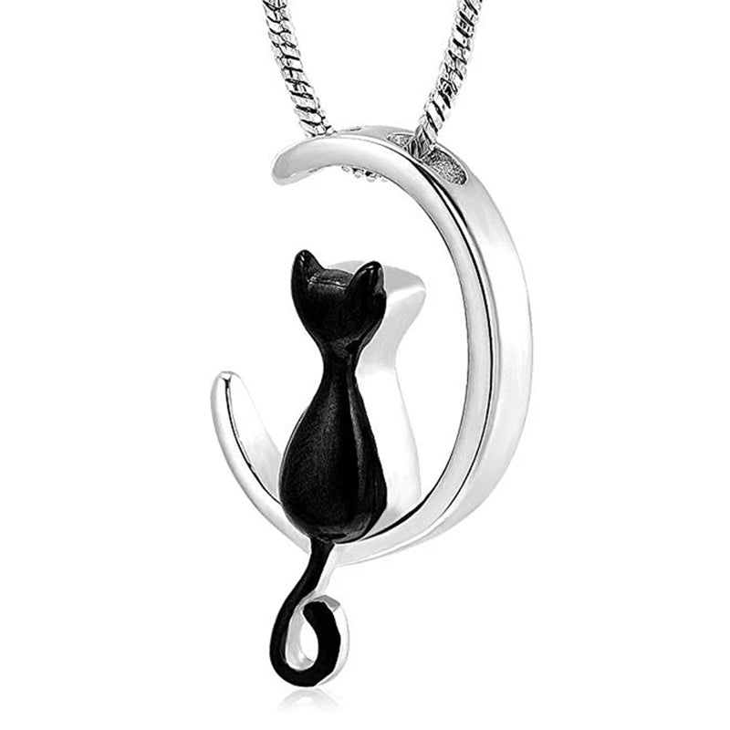 Moon Cat Urn Necklace