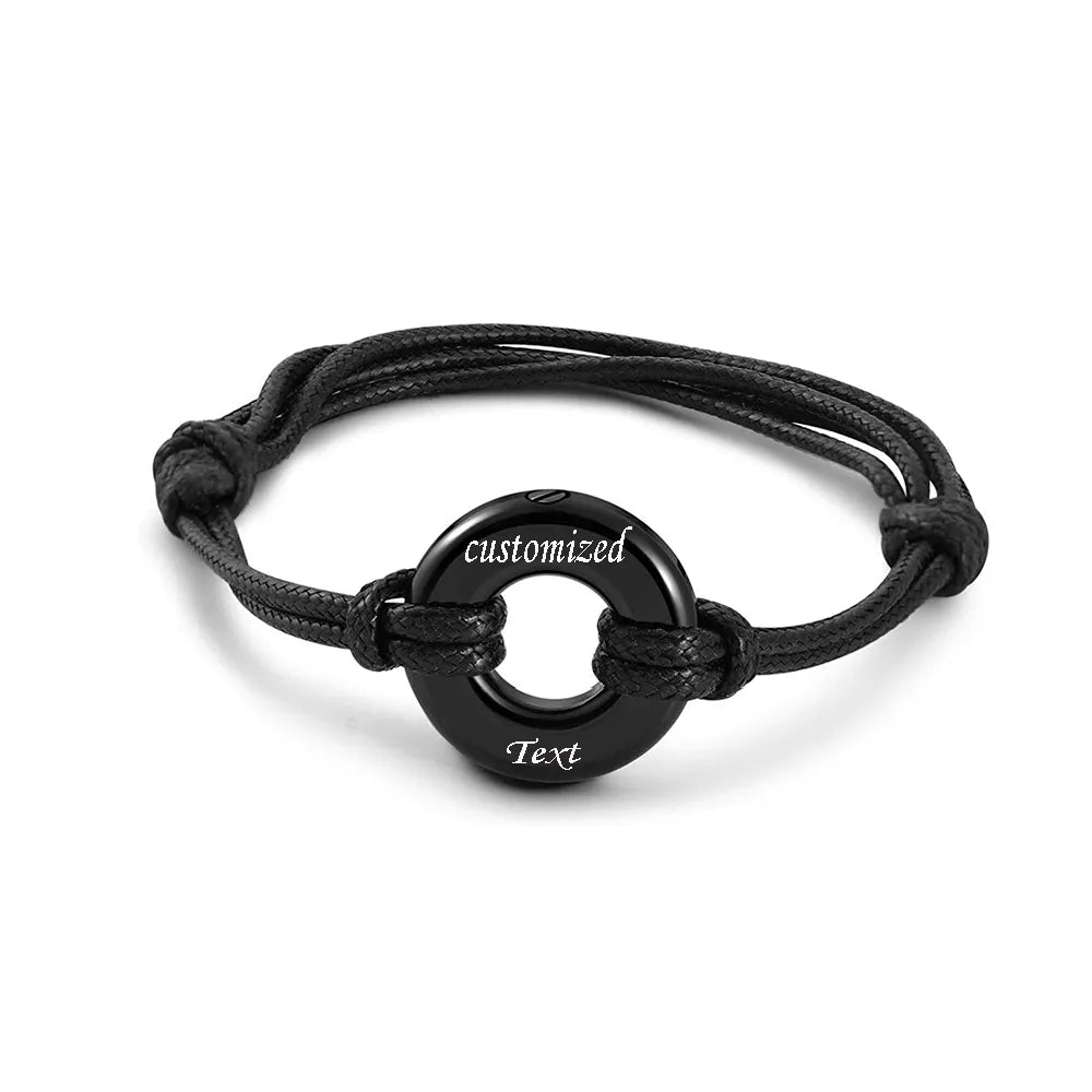 Circle of Life Cremation Urn Bracelet for Ashes Memorial Unisex Adjustable