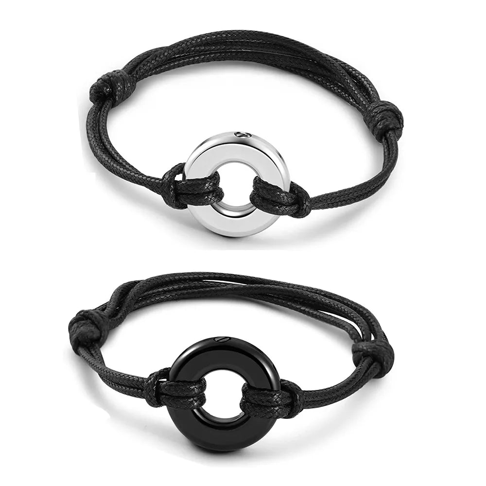 Circle of Life Cremation Urn Bracelet for Ashes Memorial Unisex Adjustable