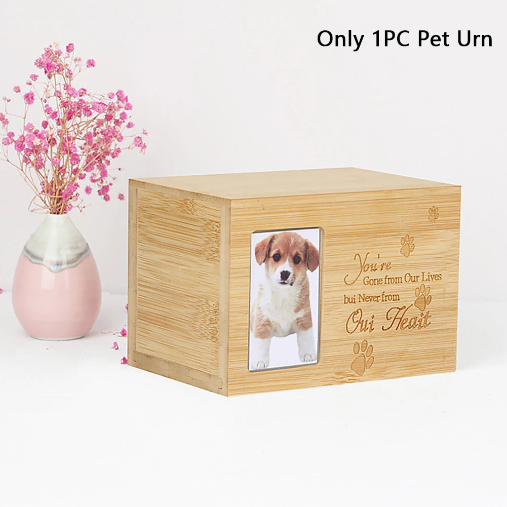 Bamboo Wood Pet Urns Animal For Dogs Cats Exotic Pets