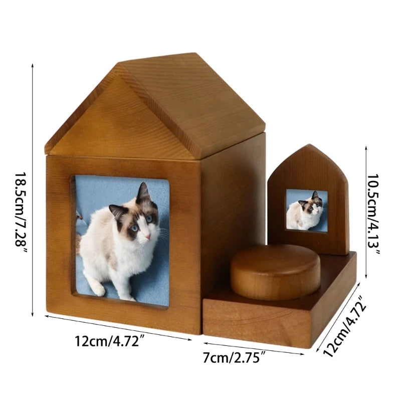 Pet Memory Urn for Ashes Cat or Dog Memorial Box Keepsakes Cremation Urns with Photo Frame Pet Loss Gifts