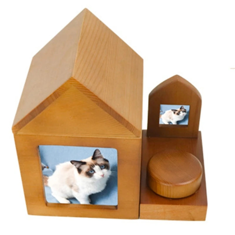 Pet Memory Urn for Ashes Cat or Dog Memorial Box Keepsakes Cremation Urns with Photo Frame Pet Loss Gifts